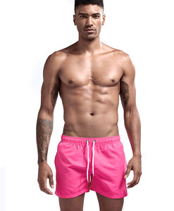 Фото - Шорти пляжні на шнурівці Eussieinq рожевого кольору - Men box