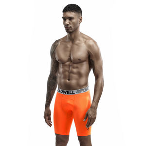 Фото - Шорты для спорта Tauwell оранжевые с серебристой резинкой - Men box