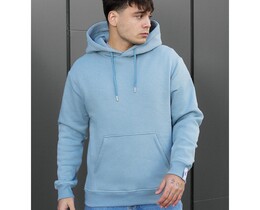 Фото - Однотонное голубое худи Staff blue basic fleece - Men box