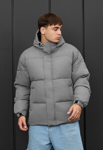 Фото - Чоловіча зимова куртка Staff zyne gray oversize - Men box