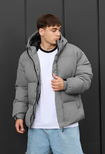 Фото - Чоловіча зимова куртка Staff zyne gray oversize - Men box