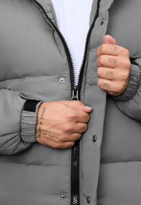 Фото - Чоловіча зимова куртка Staff zyne gray oversize - Men box