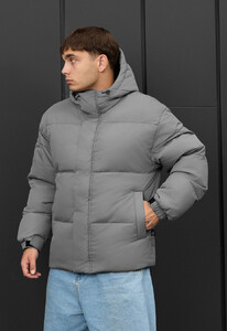 Фото - Чоловіча зимова куртка Staff zyne gray oversize - Men box