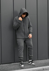 Фото - Однотонный спортивный костюм Staff ni gray fleece - Men box