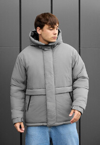 Фото - Чоловіча куртка на зиму Staff froz gray - Men box