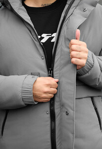 Фото - Чоловіча куртка на зиму Staff froz gray - Men box