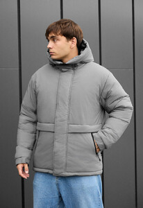 Фото - Чоловіча куртка на зиму Staff froz gray - Men box