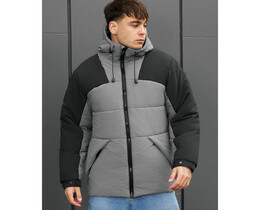 Фото - Молодіжна зимова куртка Staff tund gray & black - Men box