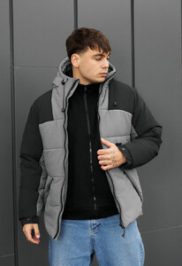 Фото - Молодіжна зимова куртка Staff tund gray & black - Men box