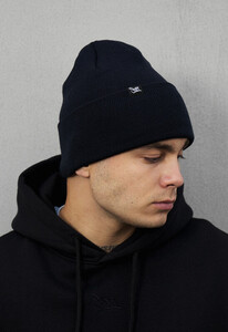 Фото - Мужская шапка с отворотом Staff 11 navy logo long - Men box