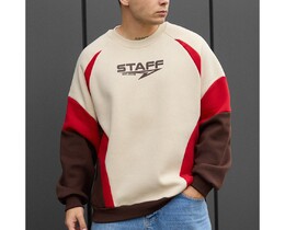 Фото - Теплый свитшот для мужчин Staff mix2 logo oversize fleece - Men box