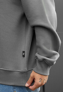 Фото - Зимний оверсайз свитшот Staff gray oversize fleece - Men box