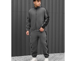 Фото - Теплий спортивний костюм Staff eli gray & black reflective fleece - Men box
