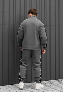 Фото - Теплый спортивный костюм Staff eli gray & black reflective fleece - Men box