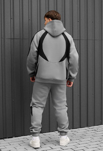 Фото - Теплый мужской костюм Staff mil gray & black - Men box