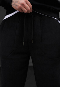 Фото - Базові зимові спортивні штани Staff al black fleece - Men box