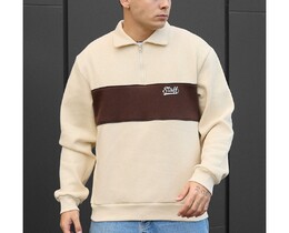 Фото - Чоловічий оверсайз світшот Staff milk & brown oversize fleece - Men box