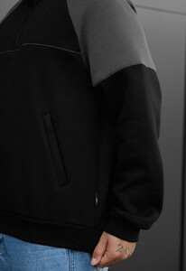 Фото - Оверсайз світшот Staff black & gray zip reflective oversize fleece - Men box