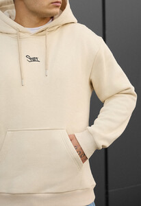 Фото - Теплое худи молочного цвета Staff milk logo fleece - Men box