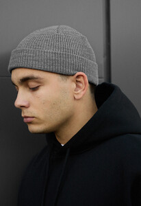 Фото - Шапка біні сірого кольору Staff 3 gray - Men box