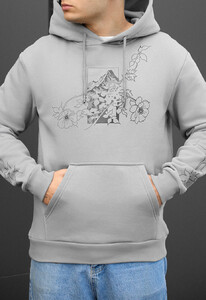 Фото - Теплое худи с цветочным принтом Staff mountain & flowers fleece - Men box
