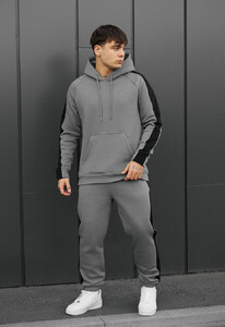Фото - Зимний спортивный костюм Staff lo gray & black fleece - Men box