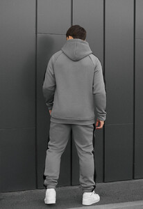 Фото - Зимний спортивный костюм Staff lo gray & black fleece - Men box