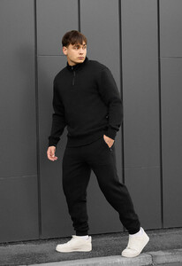 Фото - Зимовий спортивний костюм Staff tap black fleece - Men box
