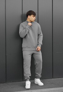 Фото - Повсякденний теплий костюм Staff tap gray fleece - Men box