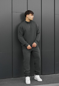 Фото - Темно-сірий зимовий костюм Staff tap dark gray fleece - Men box