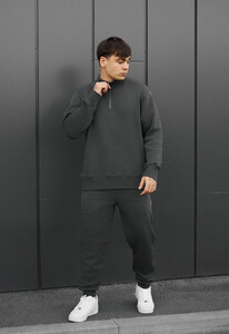 Фото - Темно-сірий зимовий костюм Staff tap dark gray fleece - Men box