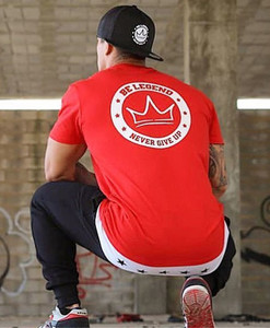 Фото - Мужская футболка для фитнеса Meng d.g.o.s красная - Men box