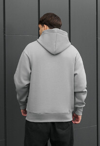Фото - Зимнее оверсайз худи Staff gray oversize fleece - Men box