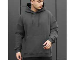 Фото - Темно-серое оверсайз худи Staff dark gray oversize fleece - Men box