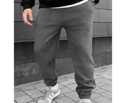 Фото - Утеплені спортивні штани Staff al gray fleece - Men box