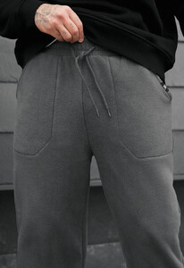 Фото - Утеплені спортивні штани Staff al gray fleece - Men box