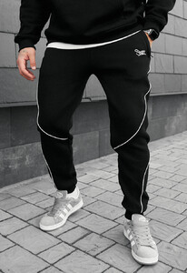 Фото - Теплі спортивні штани Staff tlo black reflective fleece - Men box
