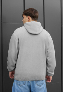 Фото - Флисовое худи Staff light gray zip fleece oversize - Men box