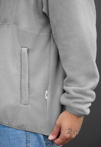Фото - Флисовое худи Staff light gray zip fleece oversize - Men box