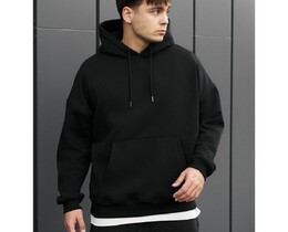 Фото - Универсальное зимнее худи Staff black oversize fleece - Men box