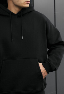 Фото - Универсальное зимнее худи Staff black oversize fleece - Men box