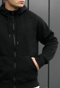 Фото - Черное повседневное худи Staff back zip fleece - Men box