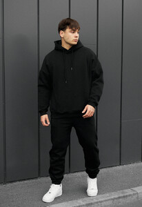Фото - Зимний спортивный костюм Staff bel black oversize fleece - Men box