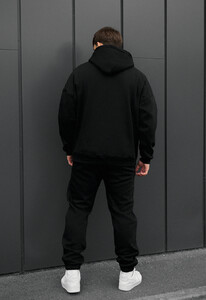 Фото - Зимний спортивный костюм Staff bel black oversize fleece - Men box