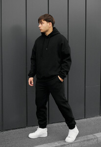 Фото - Зимний спортивный костюм Staff bel black oversize fleece - Men box