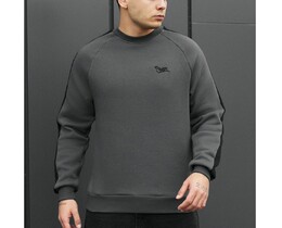 Фото - Темно-сірий світшот Staff dark gray line logo fleece - Men box