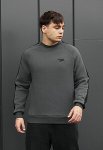 Фото - Темно-сірий світшот Staff dark gray line logo fleece - Men box