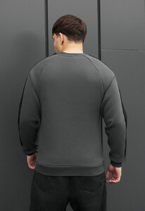 Фото - Темно-сірий світшот Staff dark gray line logo fleece - Men box