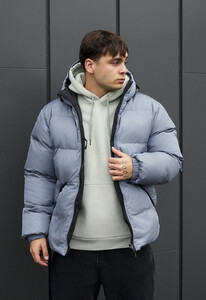 Фото - Зимова двостороння куртка від Staff rovx black & blue gray - Men box