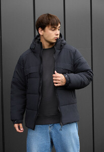 Фото - Темно-сіра зимова куртка Staff hyke dark gray - Men box